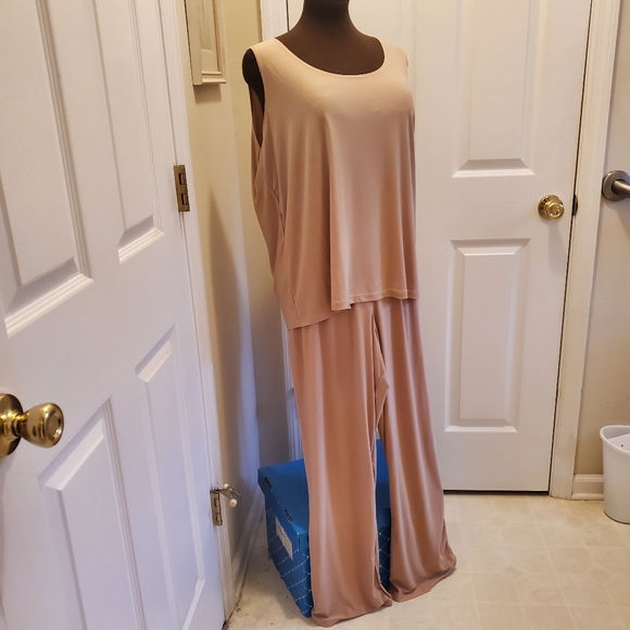 * Slinky Brand Plus Size 2 pc pant set, 1X - Picture 2 of 8